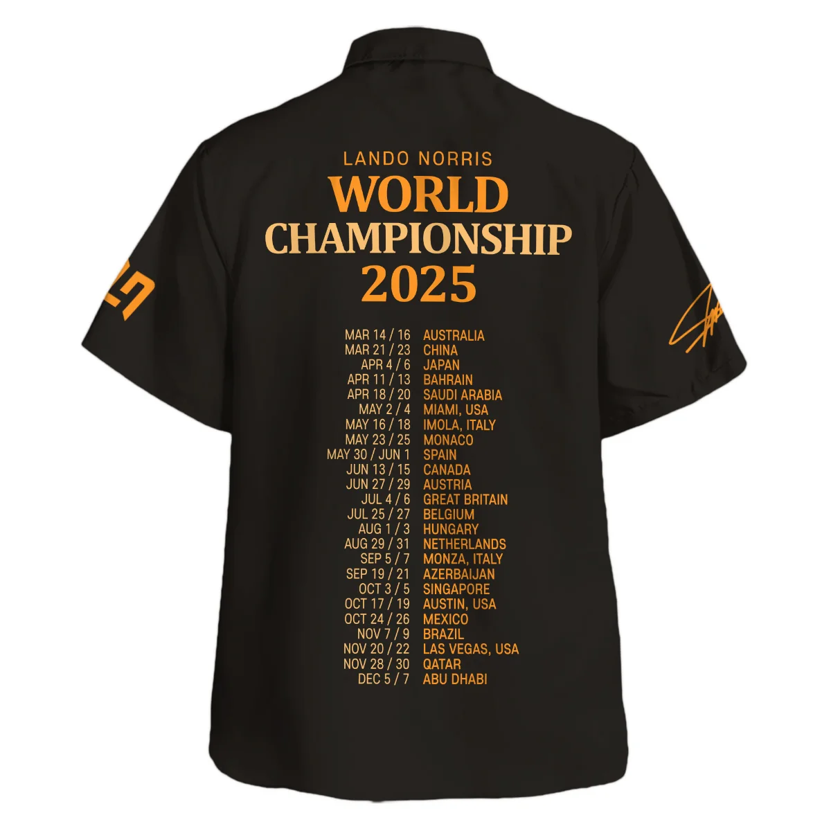 World Championship 2025 Lando Norris McLaren F1 Team Hawaiian Shirt BLNRWDCA7HW - Image 3