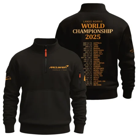 World Championship 2025 Lando Norris McLaren F1 Team Sweatshirt Zipper BLNRWDCA7SHZ