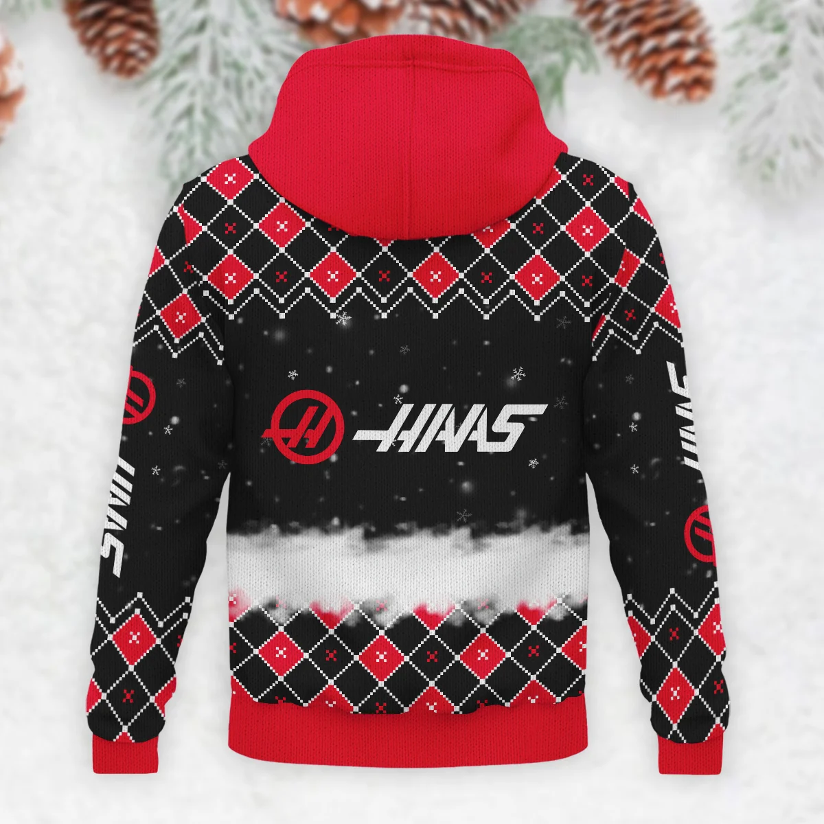 X-Mas Haas Formula 1 - Knitted Hoodie BLVAF12209250A3HAAS - Image 3