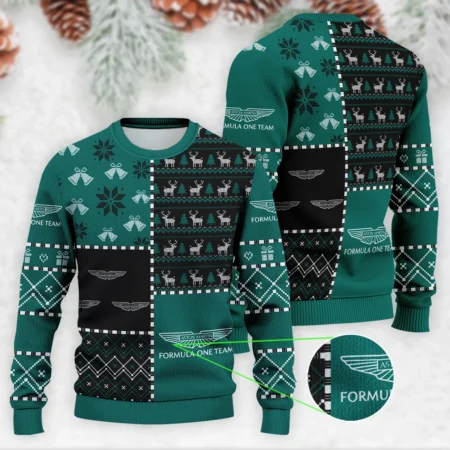 X-Mas Pattern Aston Martin Formula 1 - Ugly Sweater BLVAF1220925A2AM