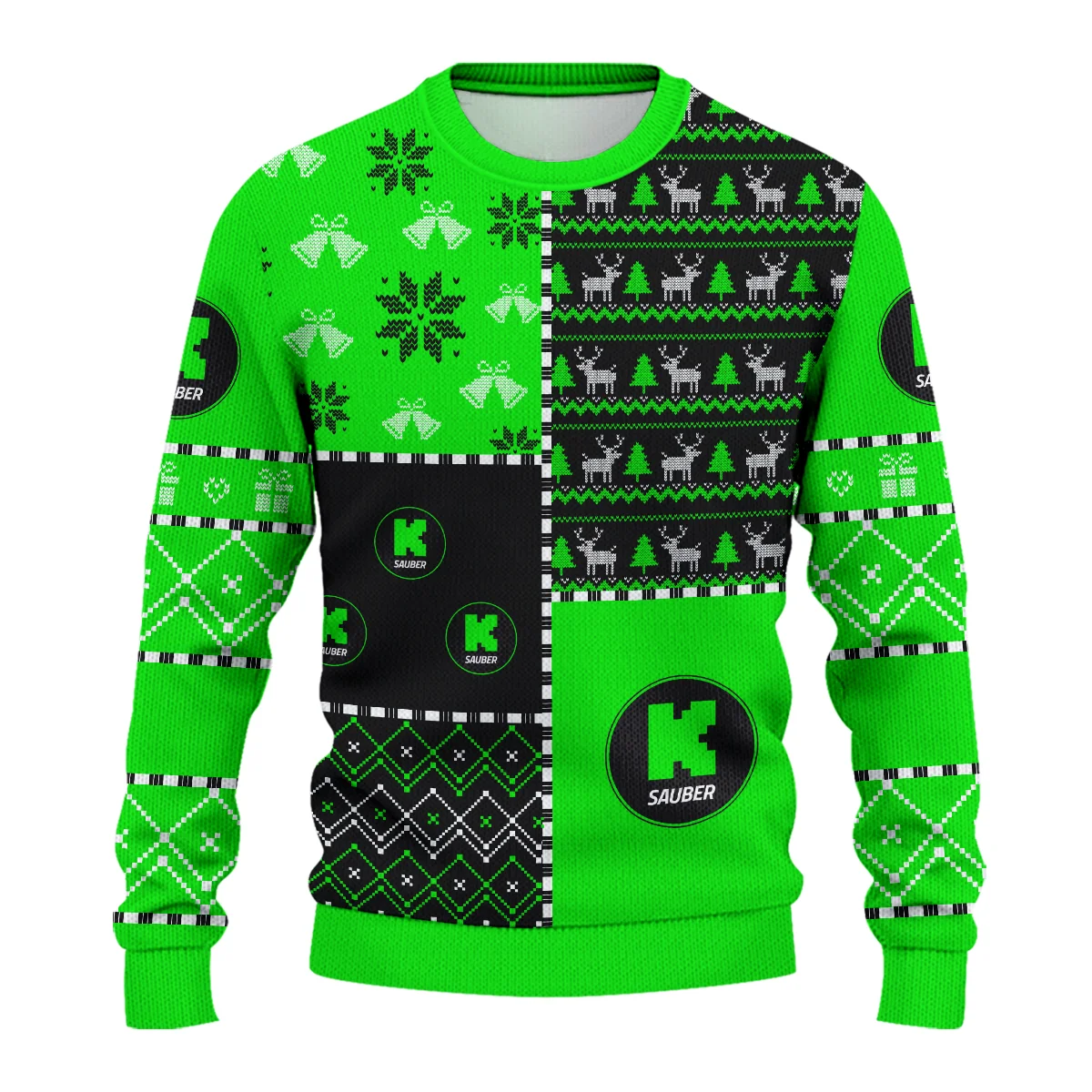 X-Mas Pattern Kick Sauber Formula 1 - Ugly Sweater BLVAF1220925A2KS - Image 2