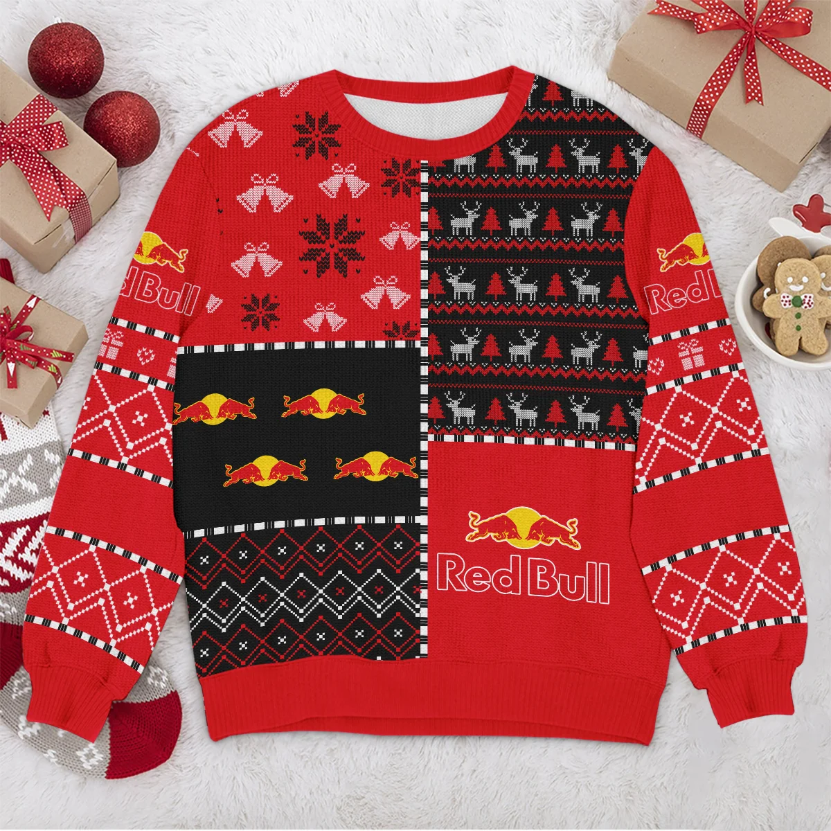X-Mas Pattern Red Bull Racing Formula 1 - Ugly Sweater BLVAF1220925A2RBR - Image 4