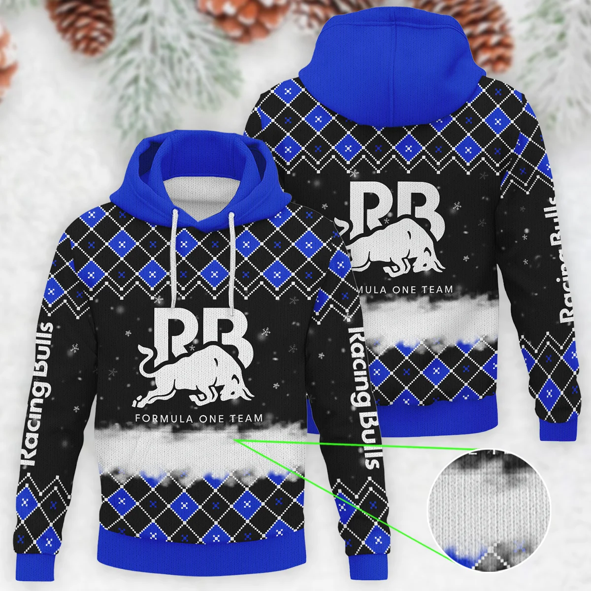 X-Mas Racing Bulls Formula 1 - Knitted Hoodie BLVAF12209250A3RAC