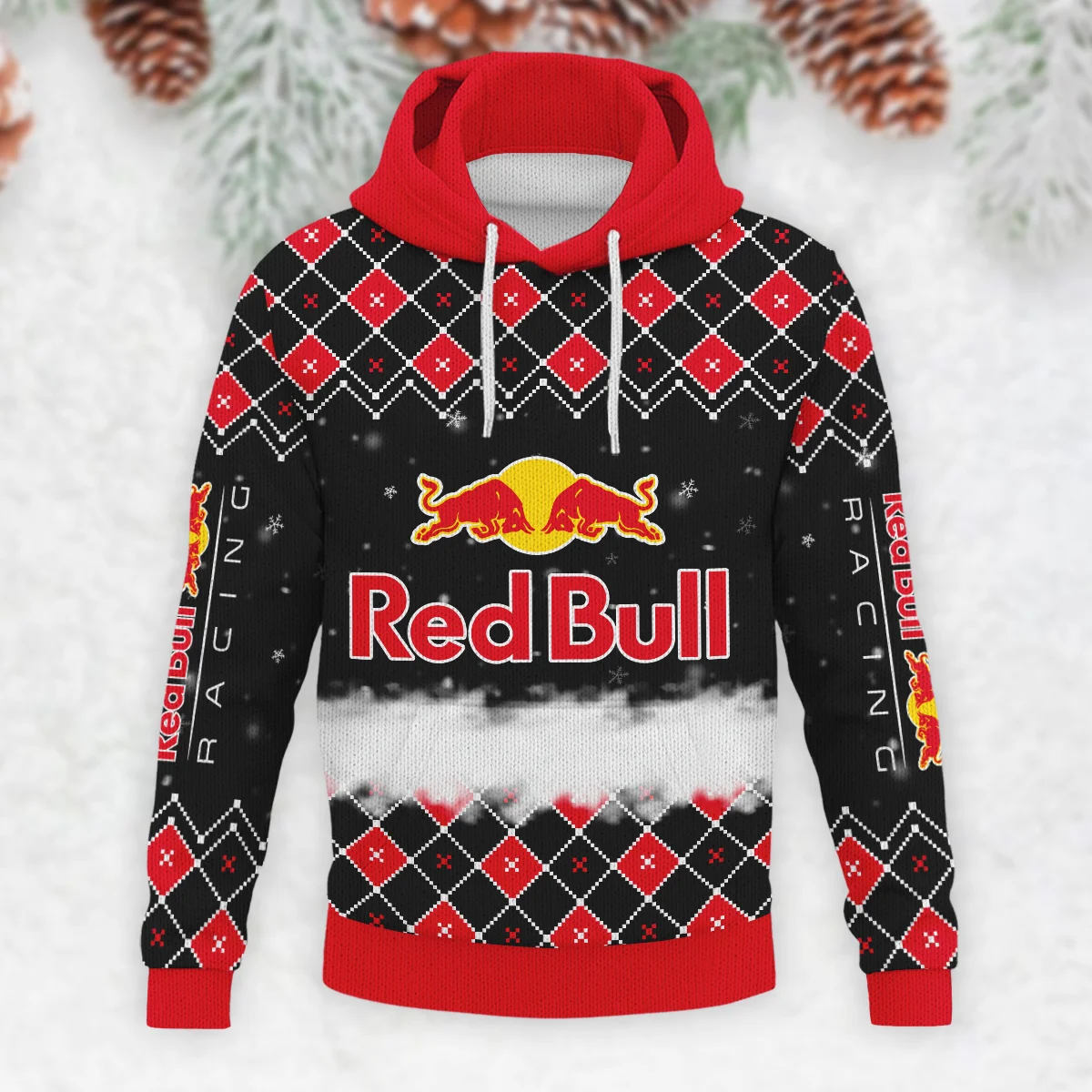 X-Mas Red Bull Racing Formula 1 - Knitted Hoodie BLVAF12209250A3RBR - Image 2