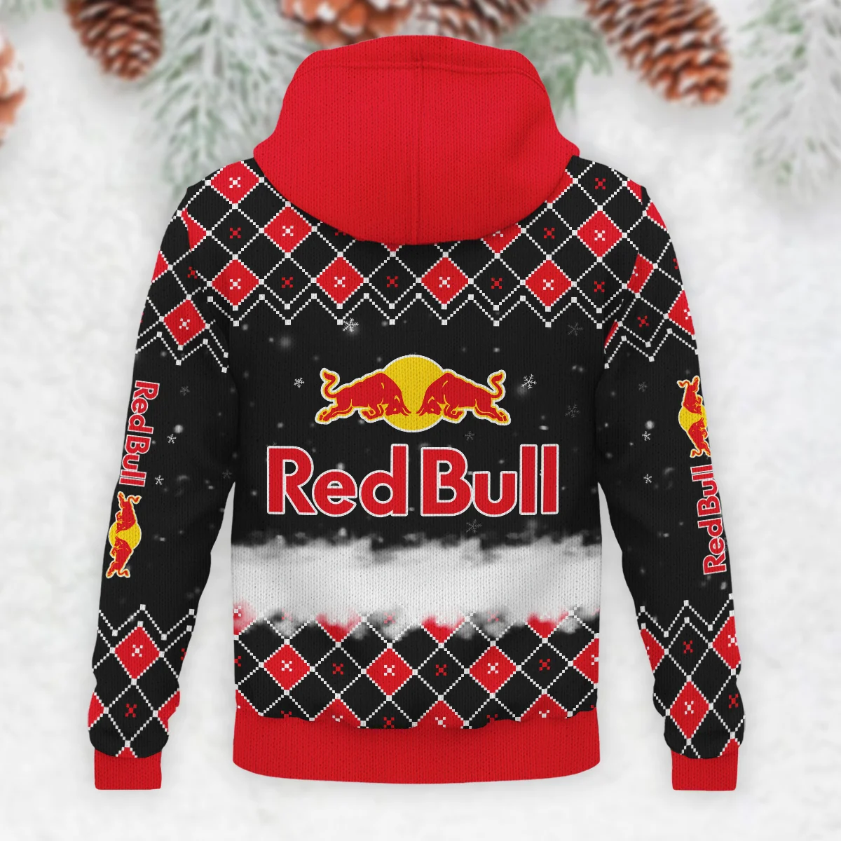 X-Mas Red Bull Racing Formula 1 - Knitted Hoodie BLVAF12209250A3RBR - Image 3