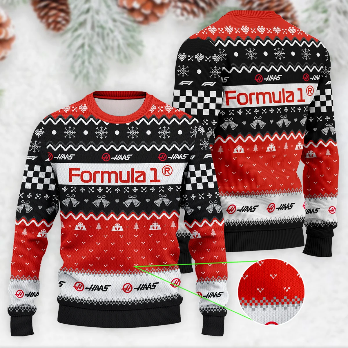 Xmas Haas Formula 1 - Ugly Sweater BLVAF1220925A12HAAS