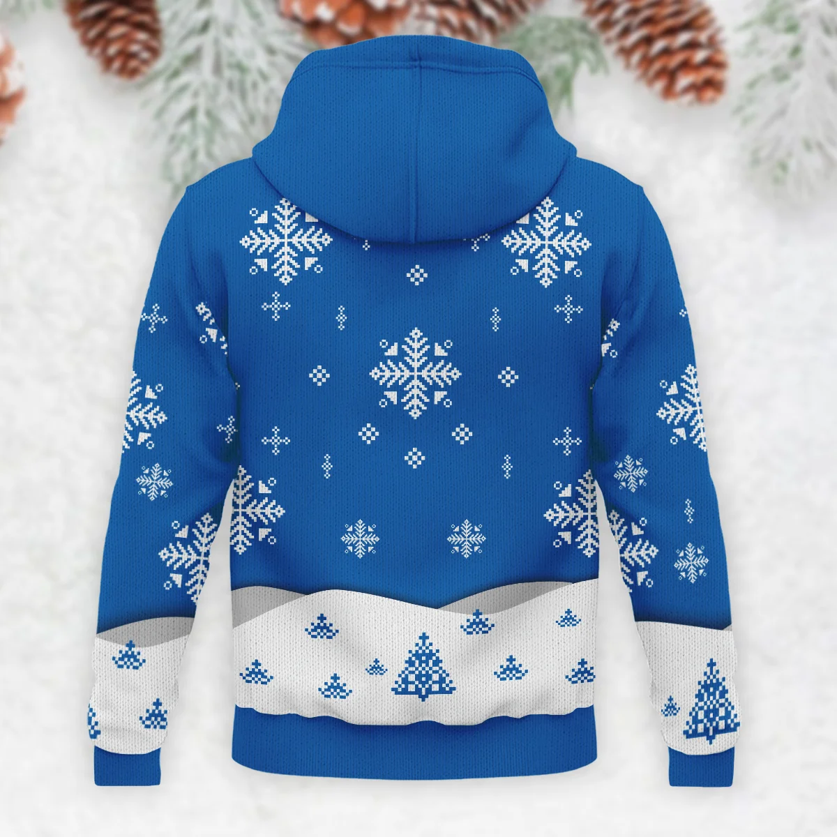 Xmas Pattern Alpine Formula 1 - Knitted Hoodie BLVAF12209250A26ALP - Image 3