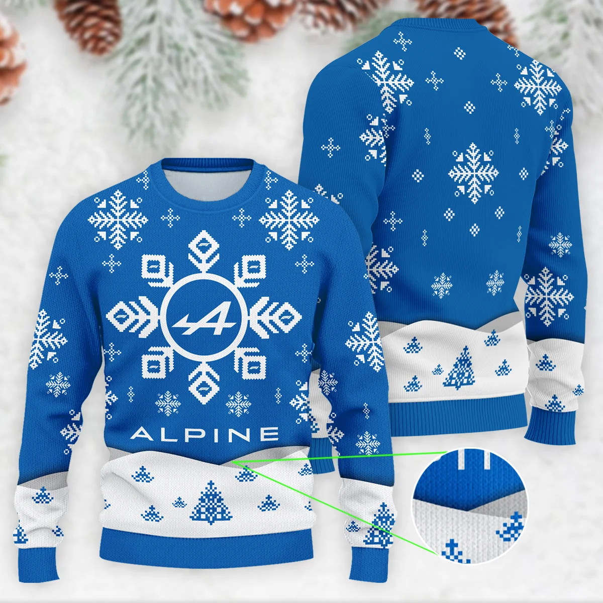 Xmas Pattern Alpine Formula 1 - Ugly Sweater BLVAF1220925A26ALP
