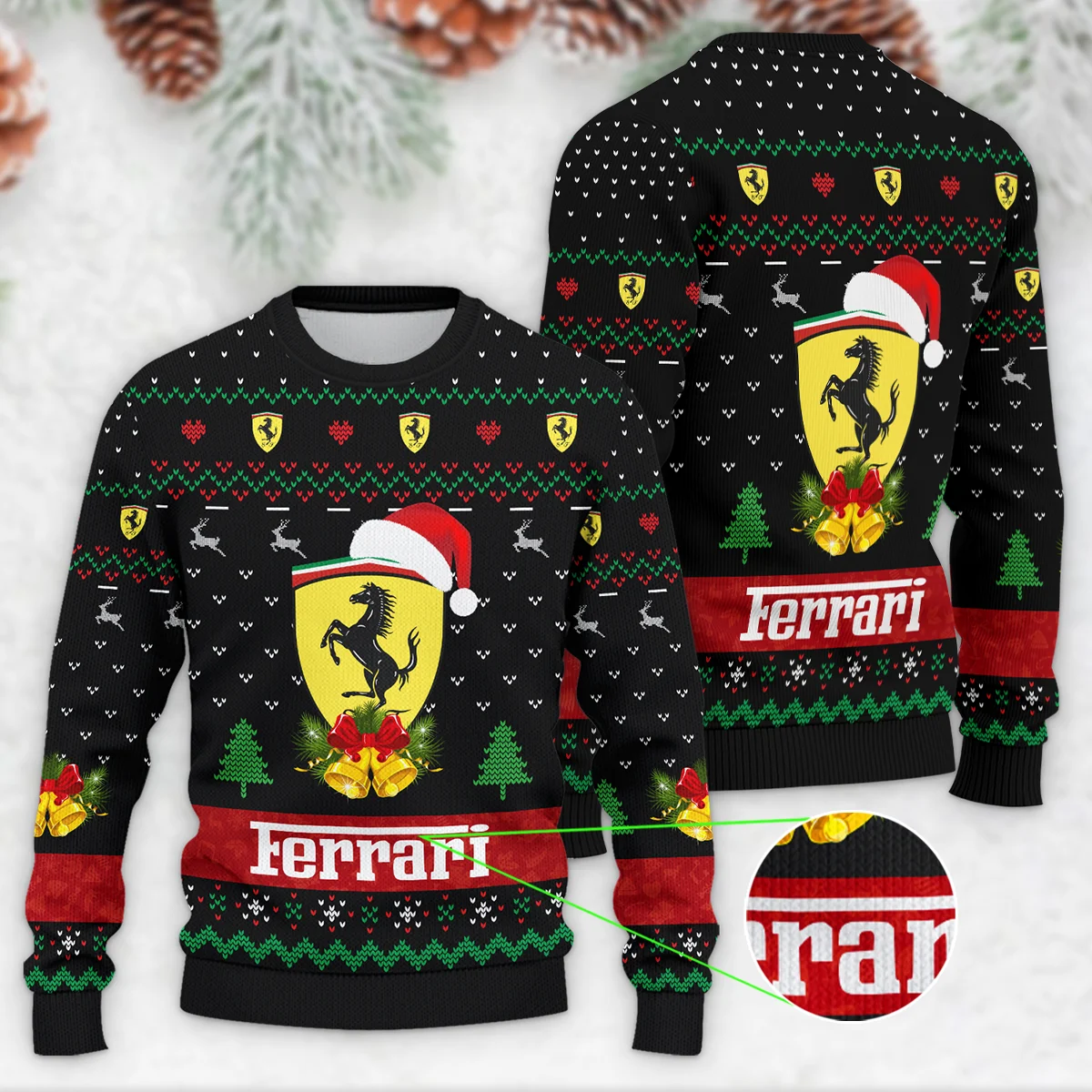 Xmas Pattern Ferrari Formula 1 - Ugly Sweater BLVAF1220925A29FRR