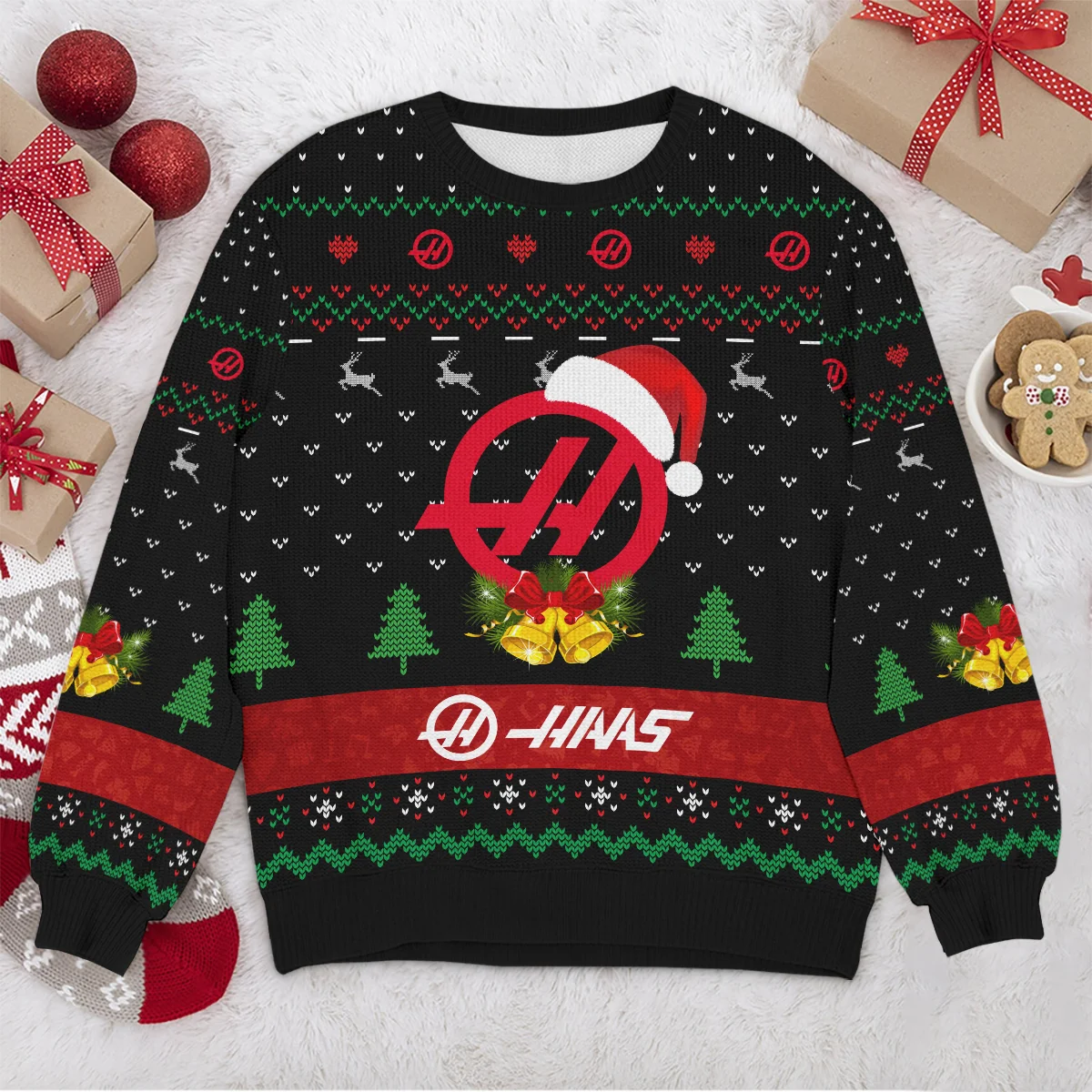 Xmas Pattern Haas Formula 1 - Ugly Sweater BLVAF1220925A29HAAS - Image 4