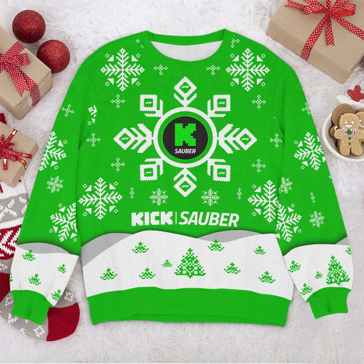 Xmas Pattern Kick Sauber Formula 1 - Ugly Sweater BLVAF1220925A26KS - Image 4