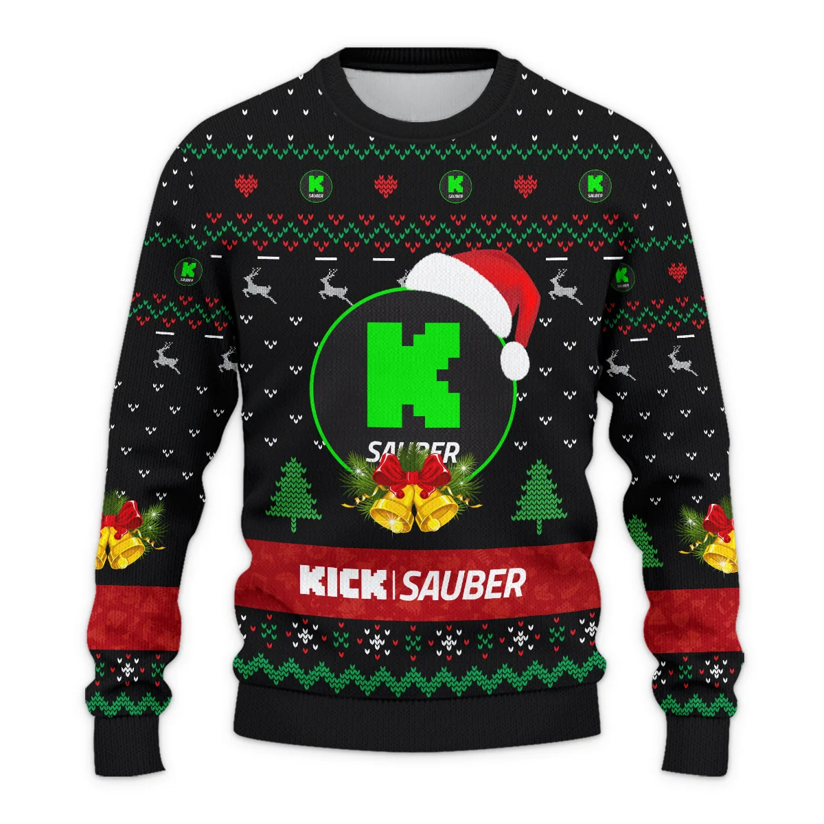Xmas Pattern Kick Sauber Formula 1 - Ugly Sweater BLVAF1220925A29KS - Image 2