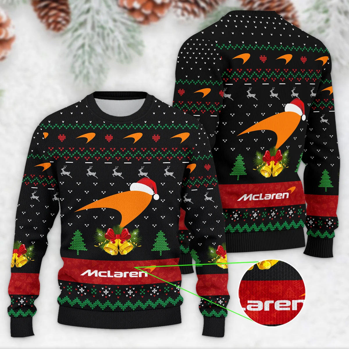 Xmas Pattern McLaren Formula 1 - Ugly Sweater BLVAF1220925A29MCL