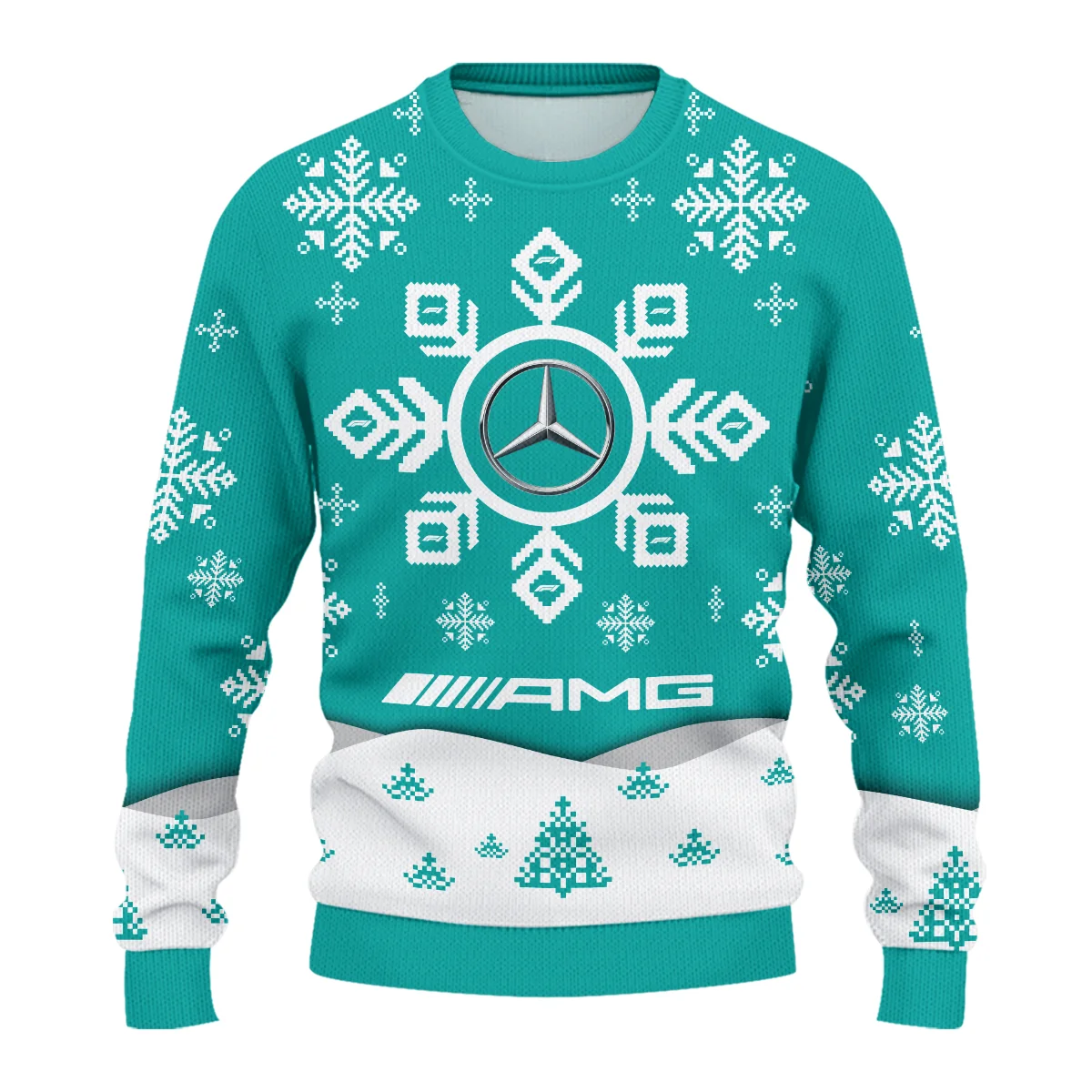 Xmas Pattern Mercedes Formula 1 - Ugly Sweater BLVAF1220925A26MER - Image 2