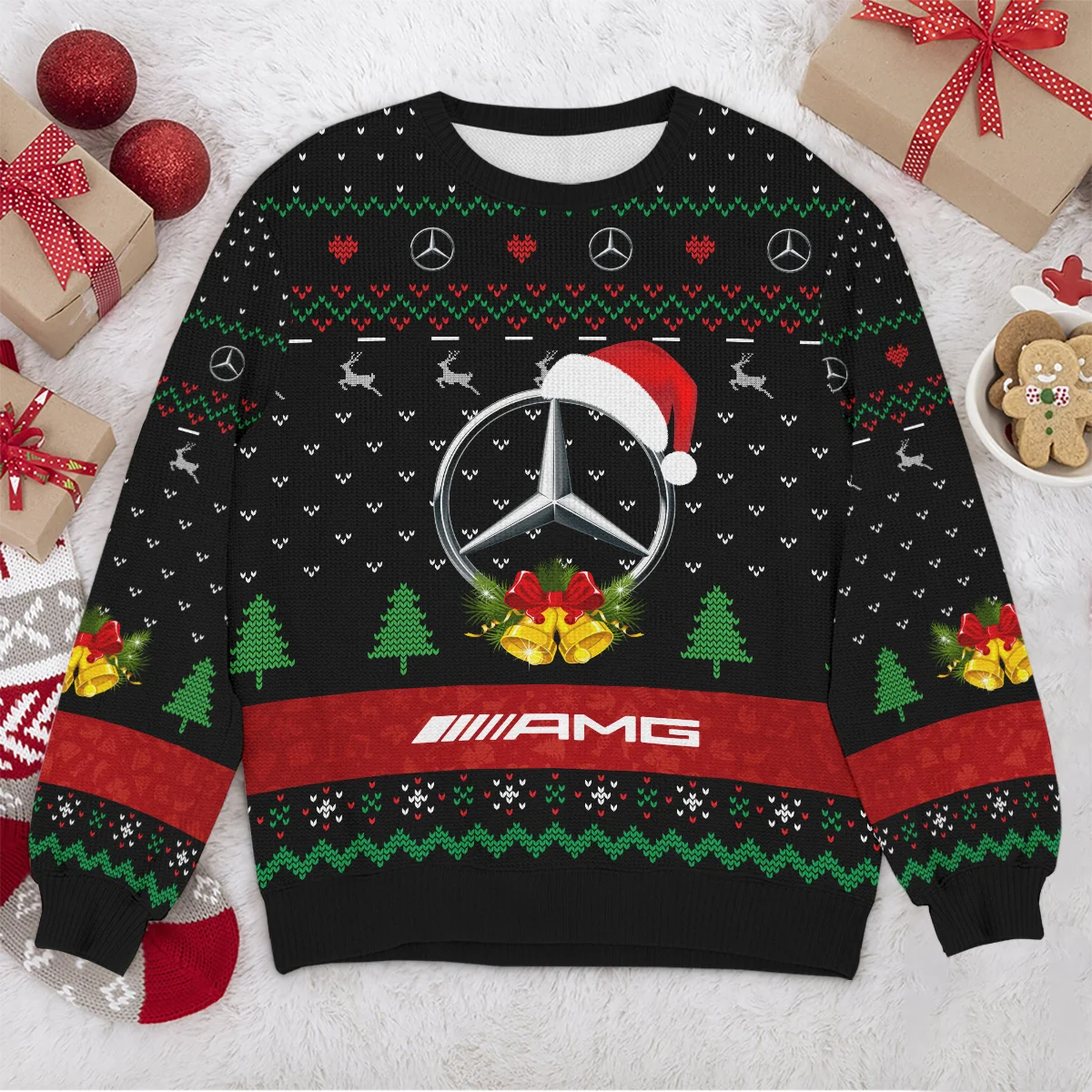 Xmas Pattern Mercedes Formula 1 - Ugly Sweater BLVAF1220925A29MER - Image 4