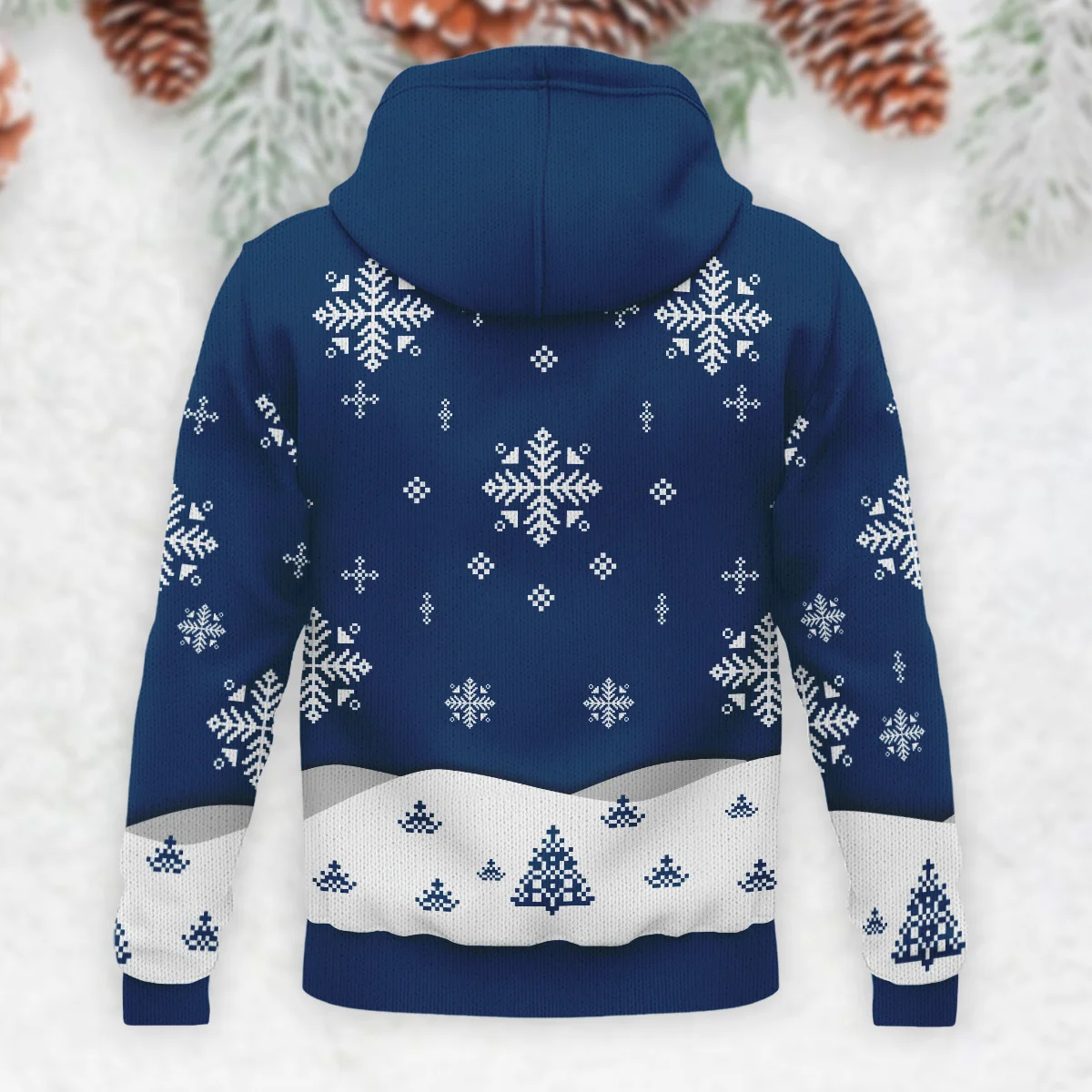 Xmas Pattern Racing Bulls Formula 1 - Knitted Hoodie BLVAF12209250A26RAC - Image 3