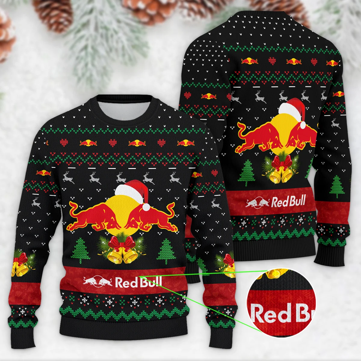Xmas Pattern Red Bull Racing Formula 1 - Ugly Sweater BLVAF1220925A29RBR