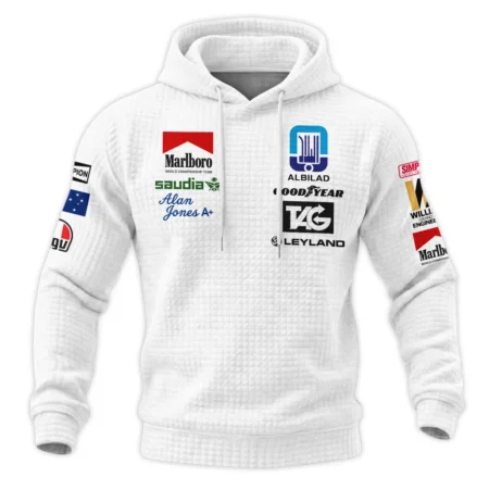 Alternative view of 1980 WDC Alan Jones Williams F1 Hoodie Quilted Waffle BLAJ5426A2HQW