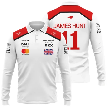 James Hunt x 2025 Edition Long Polo Shirt For Fans BL2725A1LPL - Race Day Design