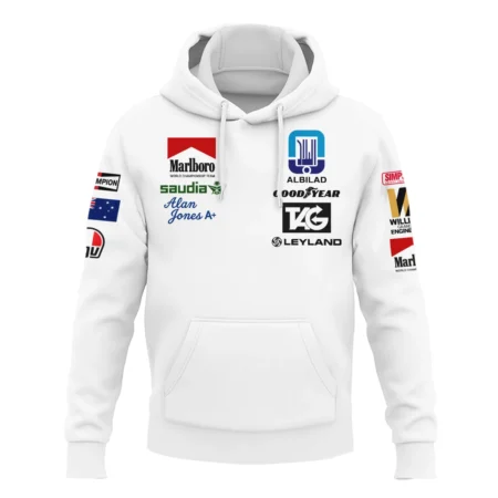 Alternative view of 1980 WDC Alan Jones Williams F1 Hoodie BLAJ5426A2HD