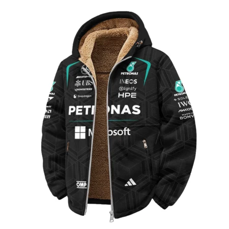 Alternative view of 2026 Kimi Antonelli Mercedes F1 Teamwear Winter Fleece Jacket BLKA29326A1WFJ - Black