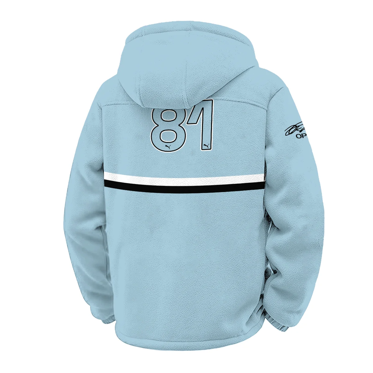 OP81 Oscar Piastri Puma McLaren - Winter Fleece Jacket Unisex Motorsport Apparel BLOP28326A1WFJ - Image 3