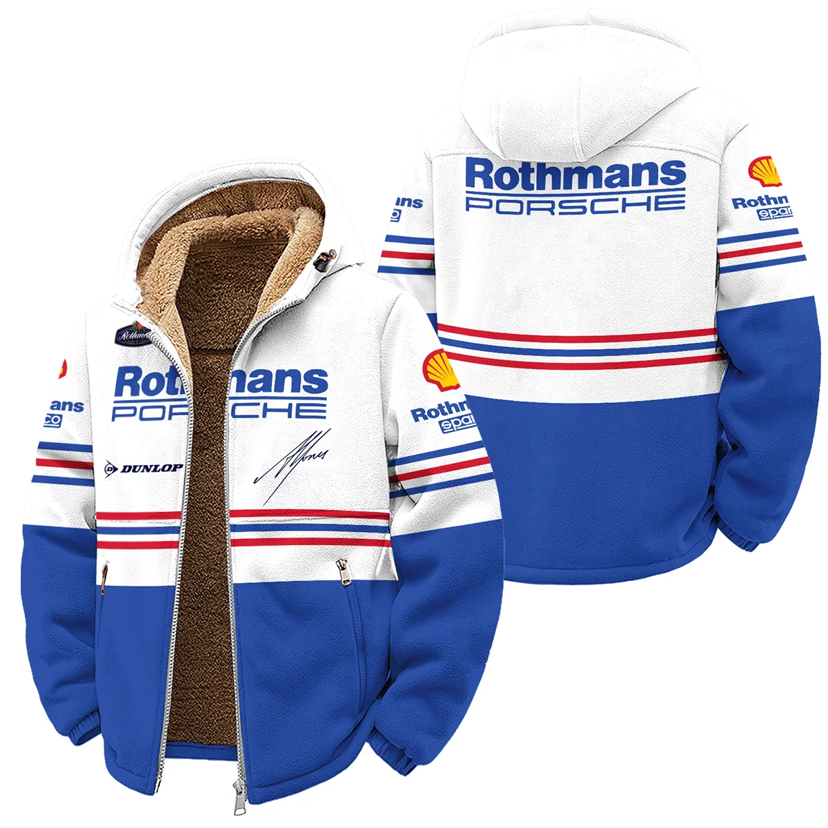 1984 Alan Jones Rothmans Porsche Sandown 1000 Winter Fleece Jacket BLAJ5426A1WFJ