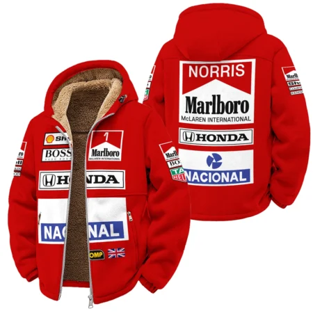 From 1988 to 2026 Lando Norris McLaren F1 Golden Era Winter Fleece Jacket Unisex Motorsport Apparel BLNR3426A1WFJ