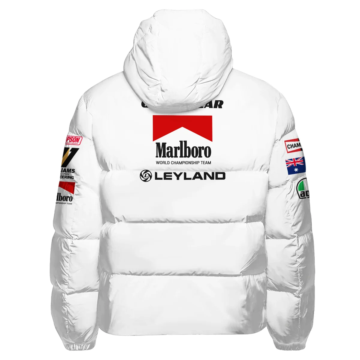 1980 WDC Alan Jones Williams F1 Down & Puffer Jackets BLAJ5426A2HCJ - Image 3