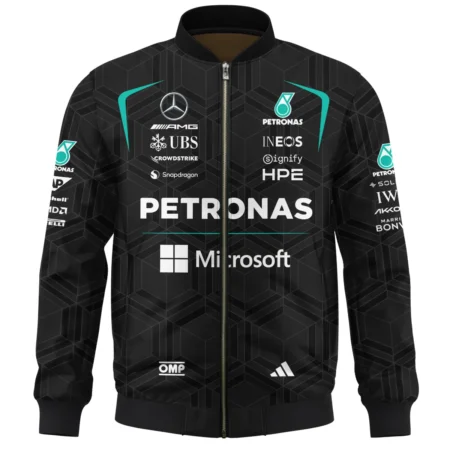 Alternative view of 2026 Kimi Antonelli Mercedes F1 Teamwear Bomber BLKA29326A1BB - Black