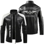Harley-Davidson Inspired Fan Logo Leather Jacket QTMO230625A11HD