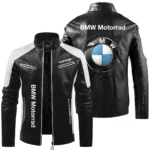 BMW Motorrad Inspired Fan Logo Leather Jacket QTMO230625A1BMW