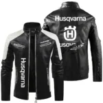 Husqvarna Inspired Fan Logo Leather Jacket QTMO230625A1HUS