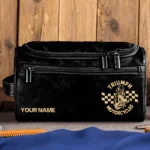 Triumph Motorcycles  Exclusive Logo - Personalized Leather Toiletry Bag QTMT180425TRIA3
