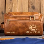 Elite Archery Exclusive Logo - Personalized Leather Toiletry Bag QTAR101125A1ELA