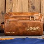 Mathews Archery Exclusive Logo - Personalized Leather Toiletry Bag QTAR101125A1MAA