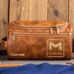 Mission Archery (by Mathews) Exclusive Logo - Personalized Leather Toiletry Bag QTAR101125A1MIA