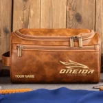 Oneida Eagle Bows Exclusive Logo - Personalized Leather Toiletry Bag QTAR101125A1OEB