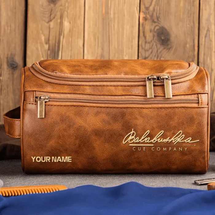 Balabushka All Over Prints- Personalized Leather Toiletry Bag QTBLA101125A1BLB