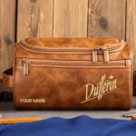 Dufferin Cues All Over Prints- Personalized Leather Toiletry Bag QTBLA101125A1DFN