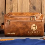 Lucasi All Over Prints- Personalized Leather Toiletry Bag QTBLA101125A1LUC