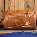 PowerGlide All Over Prints- Personalized Leather Toiletry Bag QTBLA101125A1PWG