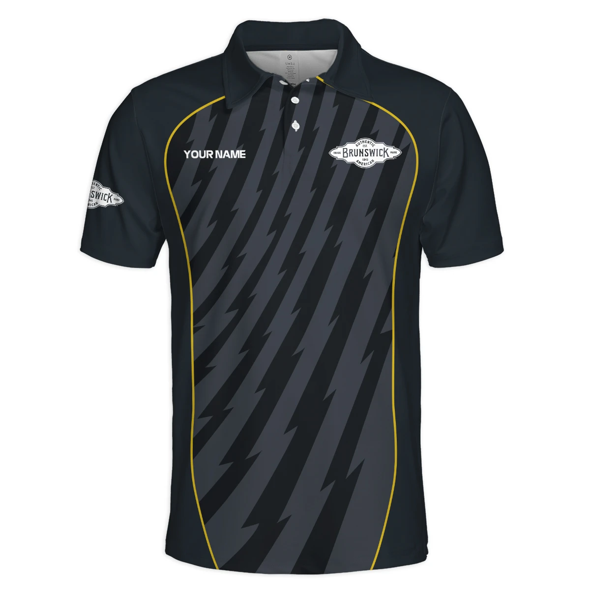 Brunswick Billiards All Over Prints- Personalized Polo Shirt QTBLA011125A1BRW-PL - Image 2