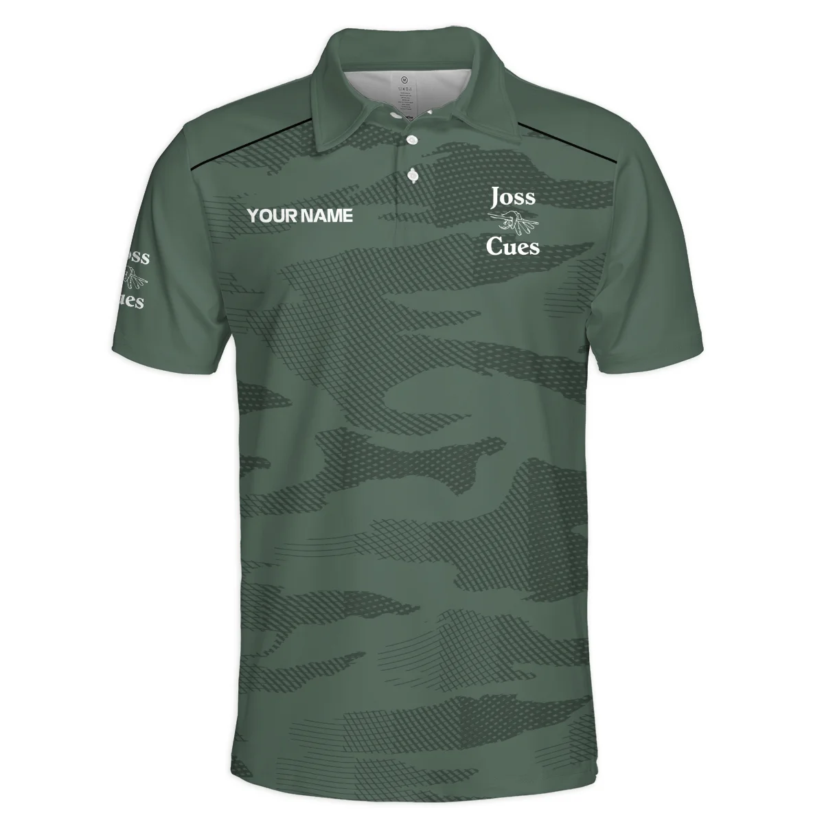 Joss Cues All Over Prints- Personalized Polo Shirt QTBLA041125A1JOS-PL - Image 2