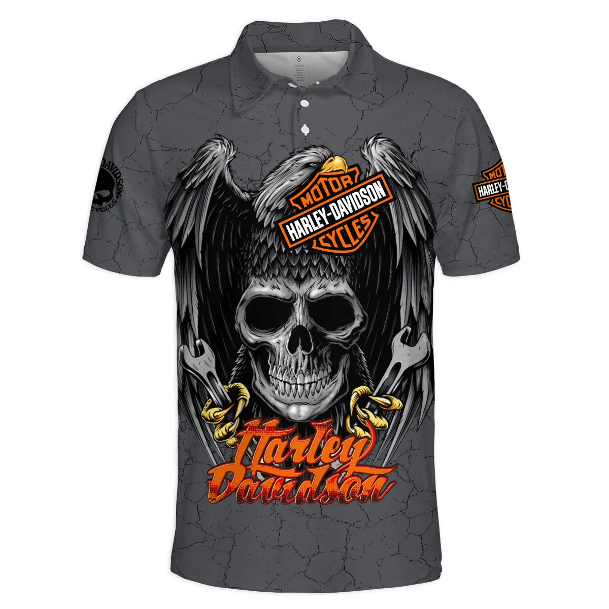 Harley-Davidson Motorcycle Polo Shirt Gift Fan Love QTHD261225AHD1-PL - Image 2