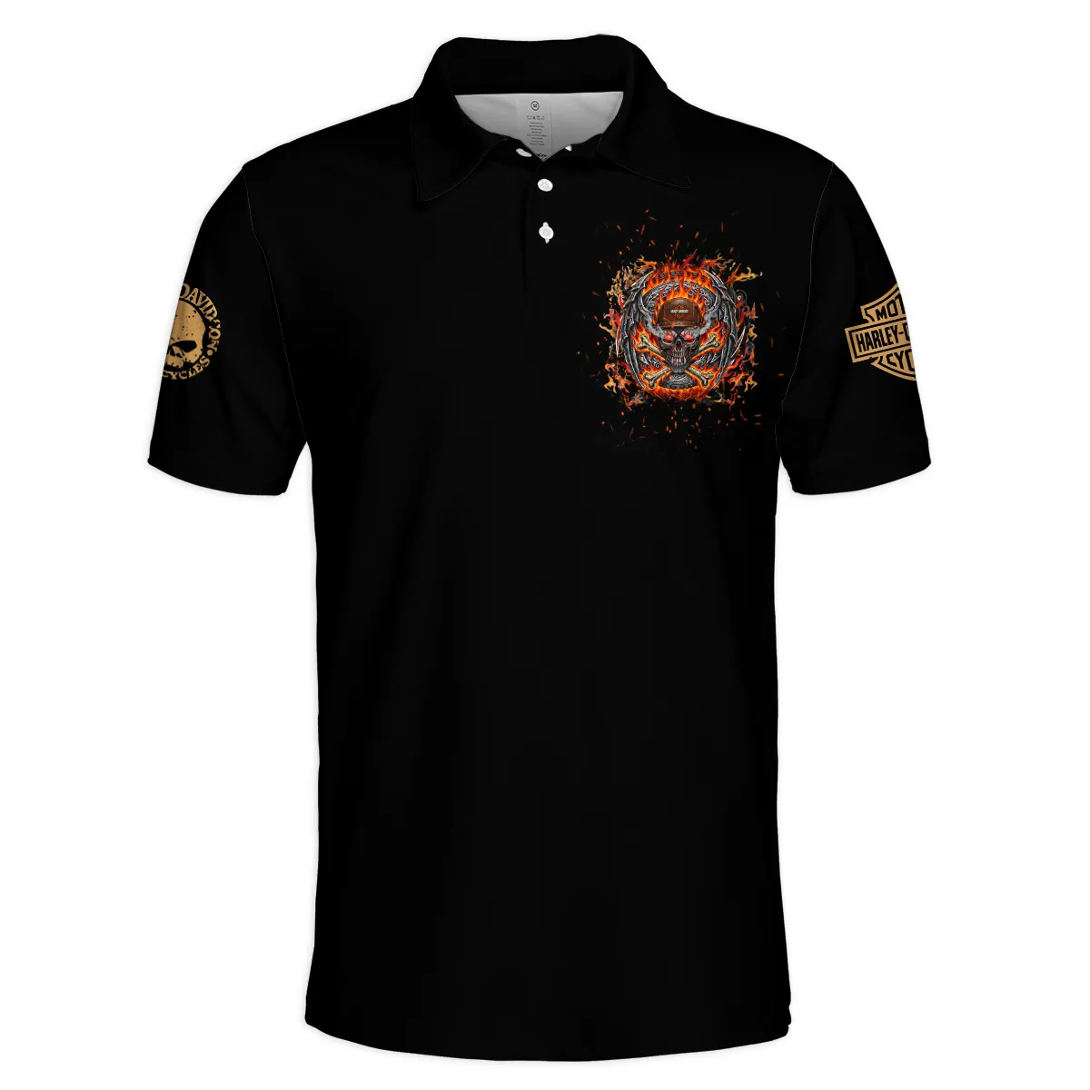 Harley-Davidson Motorcycle Polo Shirt Gift Fan Love QTHD261225AHD2-PL - Image 2