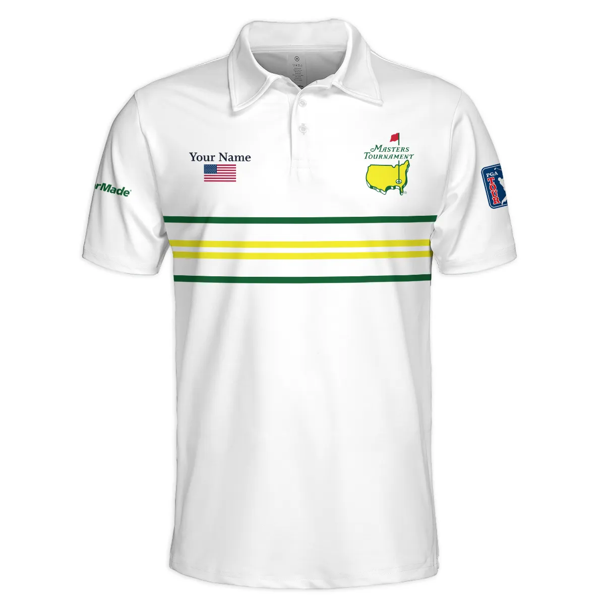 TaylorMade Masters Tournament Polo Shirt All Over Prints QTMT161225A1TM-PL - Image 2