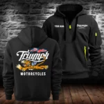 Triumph Motorcycles Exclusive Logo Hoodie Half Zipper QTTRI140425A3
