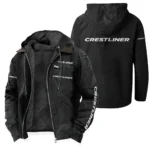 Crestliner Men's Winter Fleece Lined Zip Hooded Jacket – Warm Outdoor Wear QTFS271125A1CRE