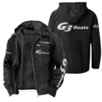 G3 Boats Men's Winter Fleece Lined Zip Hooded Jacket – Warm Outdoor Wear QTFS271125A1G3